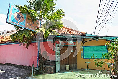 TJ's Mexican Bar and Restaurant in Poppies Lane, Kuta, Bali, Indonesia Editorial Stock Photo