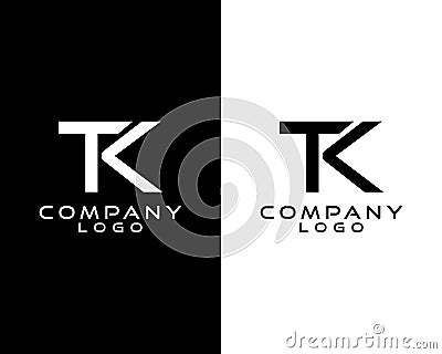 TK, KT initial Letter company logo design vector Vector Illustration