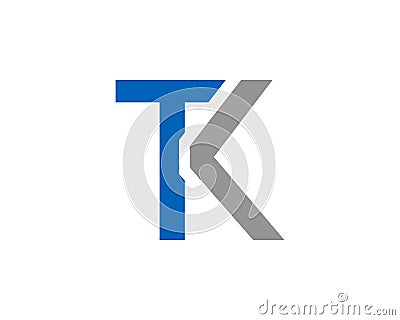 TK Letter Logo Design Template Vector Vector Illustration