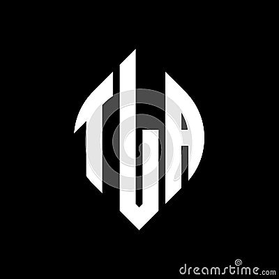 TLA circle letter logo design with circle and ellipse shape. TLA ellipse letters with typographic style. The three initials form a Vector Illustration