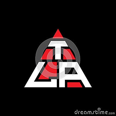 TLA triangle letter logo design with triangle shape. TLA triangle logo design monogram. TLA triangle vector logo template with red Vector Illustration