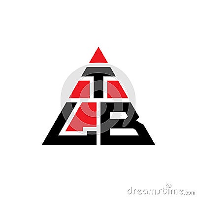 TLB triangle letter logo design with triangle shape. TLB triangle logo design monogram. TLB triangle vector logo template with red Vector Illustration