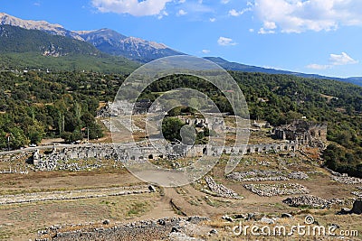 Tlos Ancient City in Mugla,Turkey Stock Photo