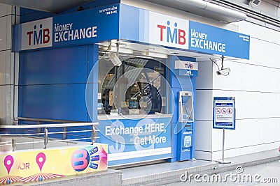 Tmb money exchange in Bangkok Editorial Stock Photo