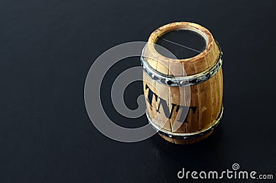 TNT barrel detail Stock Photo