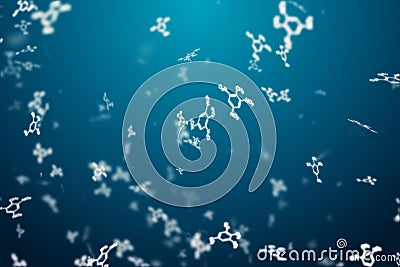 TNT's chemical molecules Stock Photo