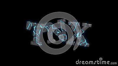 TNX fragmented writing background, 3d rendering Stock Photo