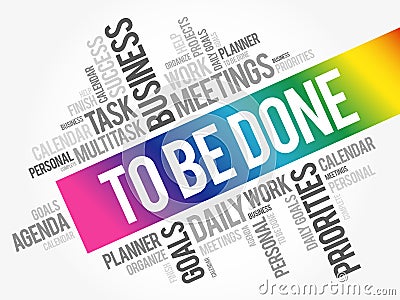To Be Done word cloud collage Stock Photo