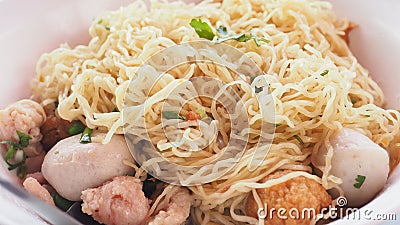 To clenching the egg noodle menu ready to eat photo extra close Stock Photo