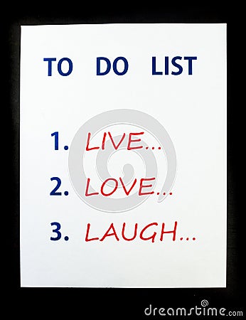 To Do List Stock Photo