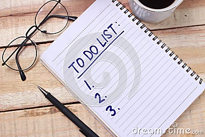 To Do List, Business Schedule Motivational Words Quotes Concept Stock Photo