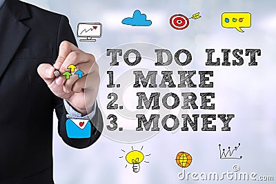 TO DO LIST - Make More Money Stock Photo