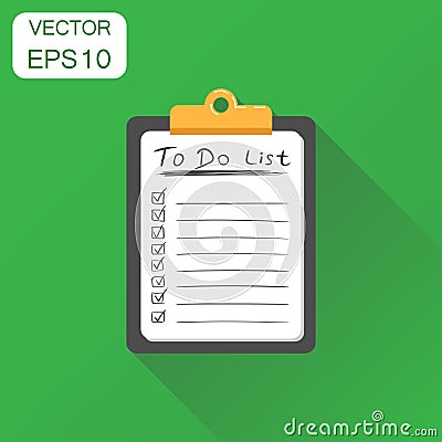 To do list notepad icon. Business concept task notebook Vector Illustration