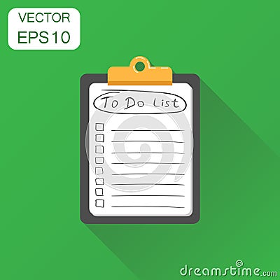 To do list notepad icon. Business concept task notebook Vector Illustration