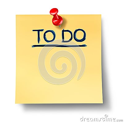 To do list office note reminder attention paper Stock Photo