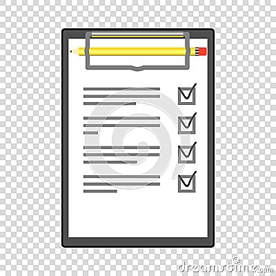 to do list with pencil filled up Vector Illustration