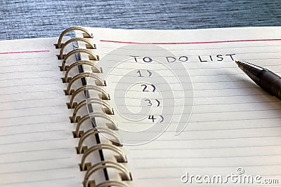 To do list, plan and organize Stock Photo