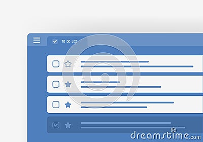 To do list, tasks management and reminder app service concept with check mark open in the browser window. Vector Illustration