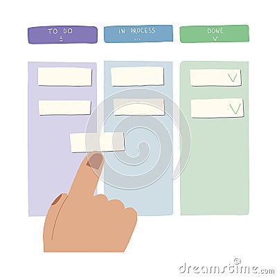 To do list, time management or planning concept Cartoon Illustration