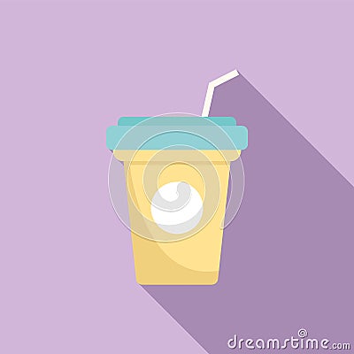 To go coffee cup icon flat vector. Takeaway food Stock Photo