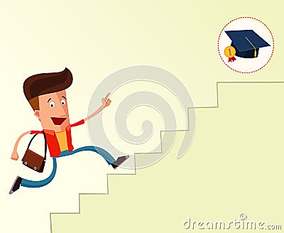 To the graduation Vector Illustration