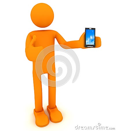 To hold the Mobile phone Stock Photo