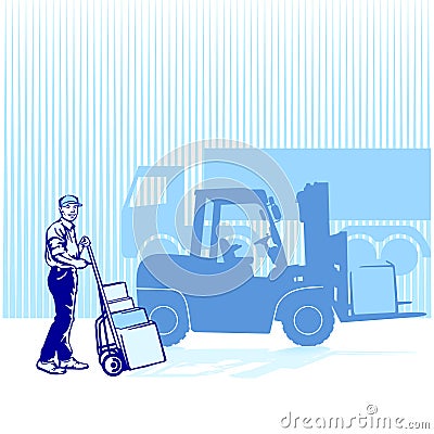 To load and to supply Vector Illustration