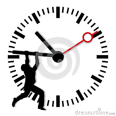 To stop the time Vector Illustration