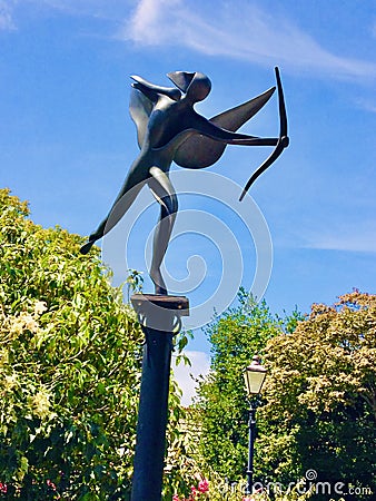 To whom cupid`s arrow was shot. Editorial Stock Photo
