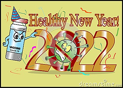 To wish a Healthy New Year 2022 Stock Photo