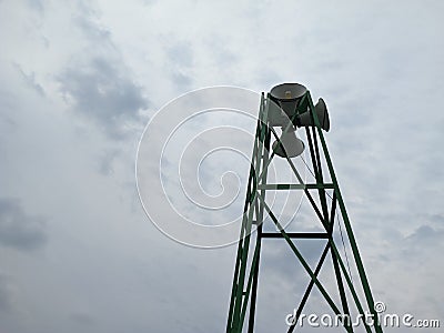 toa or sound amplifier used to pronounce the call to prayer Stock Photo