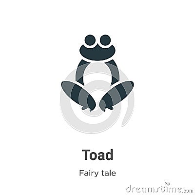 Toad vector icon on white background. Flat vector toad icon symbol sign from modern fairy tale collection for mobile concept and Vector Illustration