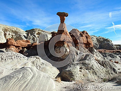 Toadstool Hoodoo, Pariah Rimrocks, Utah Stock Photo