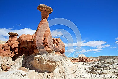 Toadstool Hoodoos, Paria Rimrocks in Grand Staircase-Escalante National Monument, Utah Stock Photo