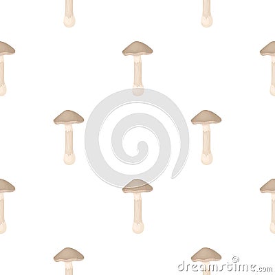 Toadstool icon in cartoon style on white background. Mushroom pattern stock vector illustration. Vector Illustration