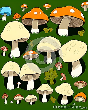 Toadstool identification image Stock Photo