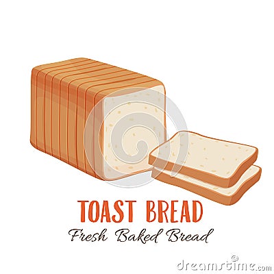 Toast bread icon Vector Illustration
