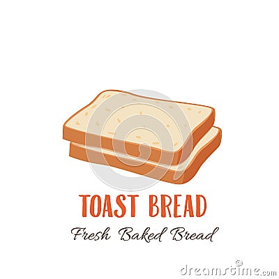 Toast bread slice icon Vector Illustration