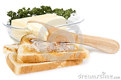 Toast and butter Stock Photo