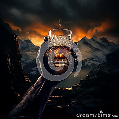 A Toast to Adventure: Exploring the Boundless Potential of Life Stock Photo
