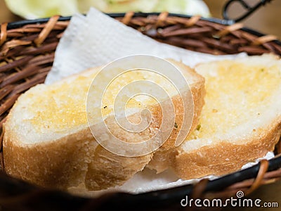 Bread in basket Stock Photo