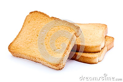 Toasted bread slices Stock Photo