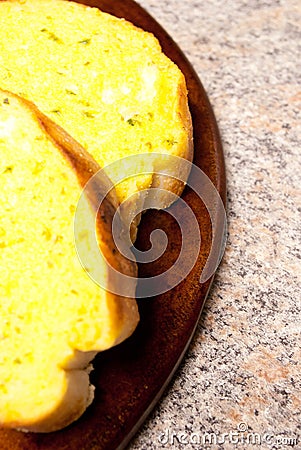 Toasted Garlic Bread Stock Photo