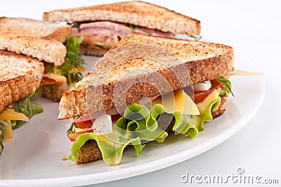 Toasted sandwiches Stock Photo