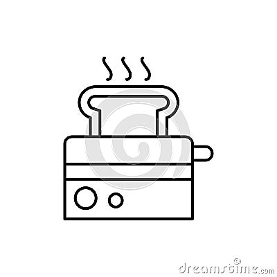 Toaster bread icon. Simple line, outline vector cooking icons for ui and ux, website or mobile application Stock Photo