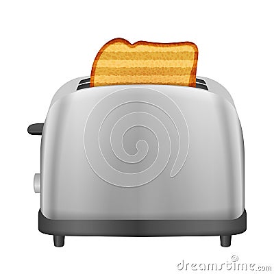 Toaster with bread Vector Illustration