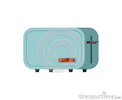 Toaster isolated. electrical device for making toast. Flat vector illustration Vector Illustration