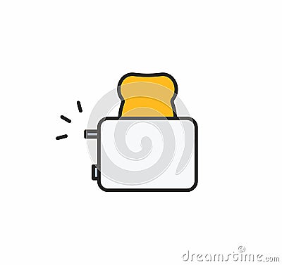 Toaster vector icon Vector Illustration