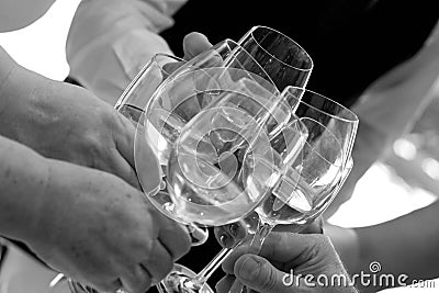 Toasting for the best moments Stock Photo