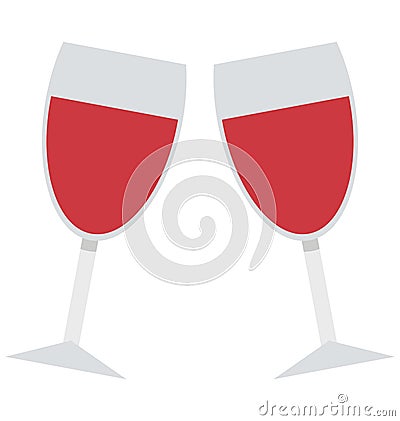 Toasting Vector Isolated Vector icons that can be easily modified and edit Toasting Vector Isolated Vector icons that can be eas Vector Illustration